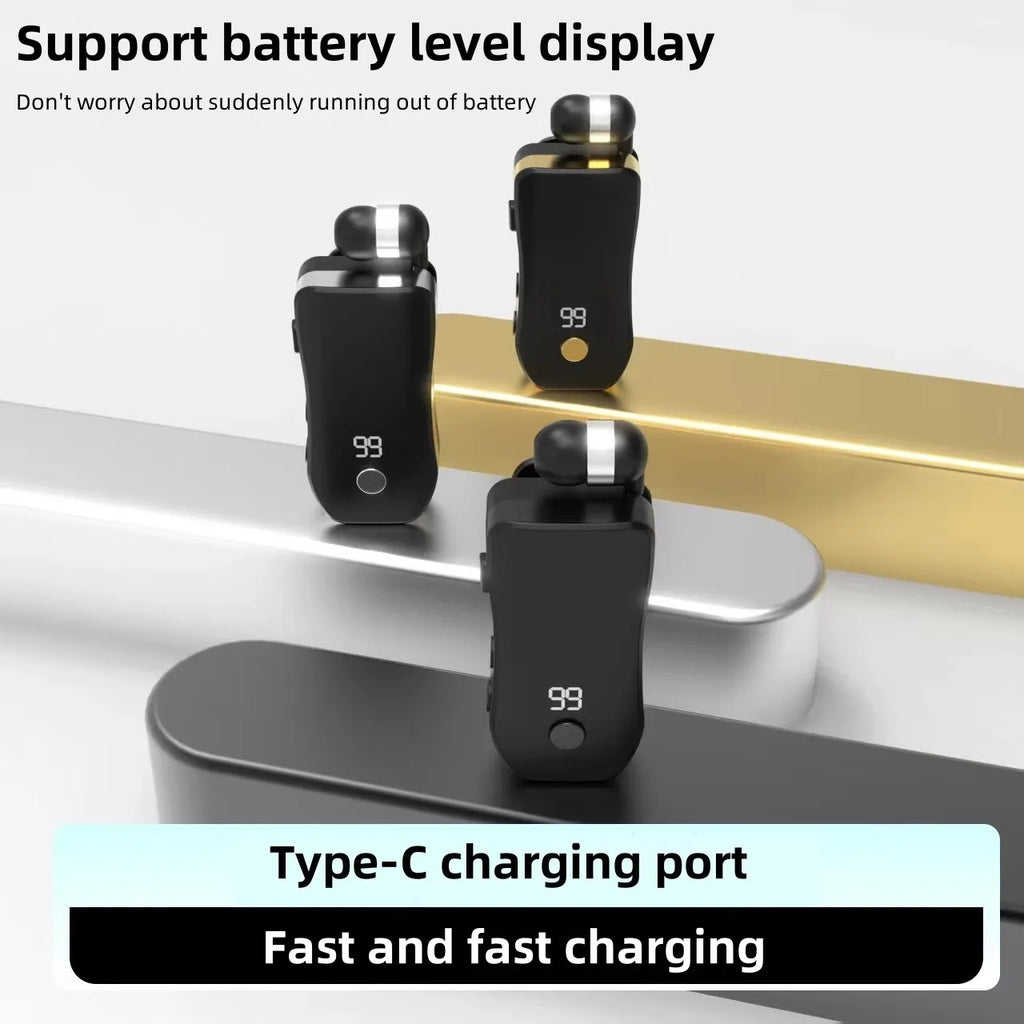 X100 pk K55 lavalier business Bluetooth Headset Ears in Lotus with Wire Clip Earphones Handsfree Earbuds Retractable Headphone