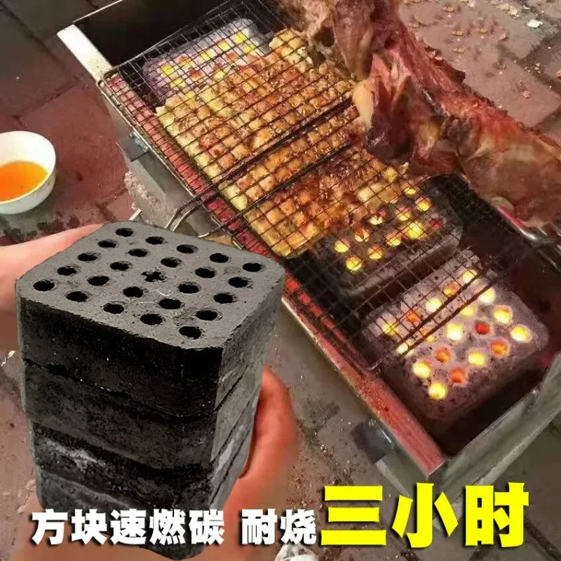 Outdoor Quick Burning Barbecue Carbon Household Smokeless Charcoal Heat-resistant and Flammable Ignition Charcoal D7O4Z5