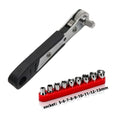 1/4 Inch Screwdriver Socket Wrench Set Hex Short Socket Set Ratchet Wrench 36 Tooth Drive Ratchet Socket Wrench BitsTool Set