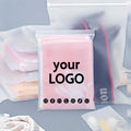 50 pieces/lot Frosted Ziplock Bags Zero Hardware Packaging Display Resealable Garment Packaging for Small Businesses Custom Logo
