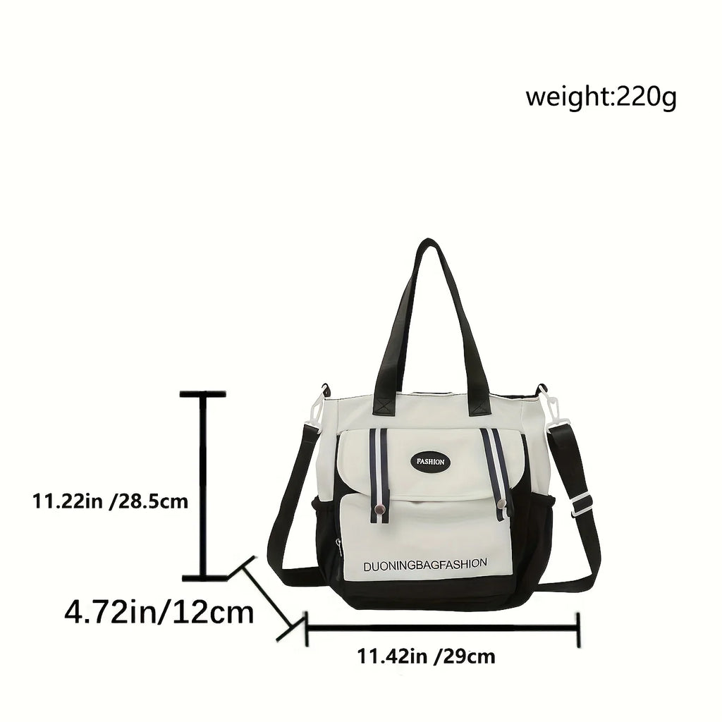 Korean Women's Bags Large Capacity Student Book Bag Unisex Shoulder Bag Multiple Pockets Crossbody Bag