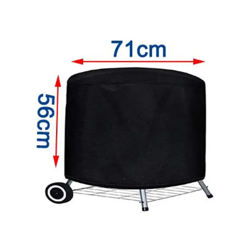 Waterproof Dome BBQ Cover for Weber Charcoal Kettle & Char-Broil Grill, Heavy Duty Outdoor Smoker Cover with Drawstring