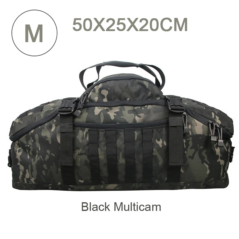 25L 45L 80L Sport Travel Bag Molle Tactical Backpack Gym Fitness Bag Large Duffle Bags for Camping Hunting Fishing
