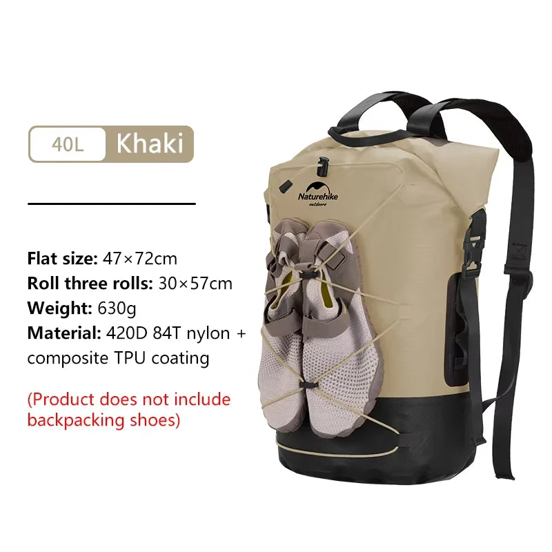 Naturehike TB03 TPU Wet & Dry Separation Waterproof Bag Outdoor Seaside Diving Bags Snorkeling Swimming Trail Rafting Equipment