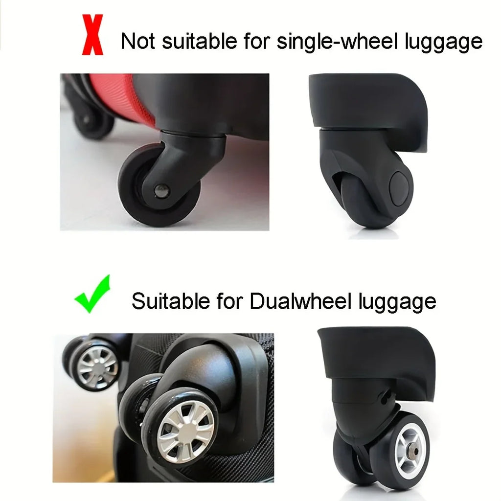 8Pcs/Set Luggage Wheels,Silent Protective Cover,Suitcase,Travel Box,Wheels,Anti-skid Cover,Wear-resistant Rubber Cover