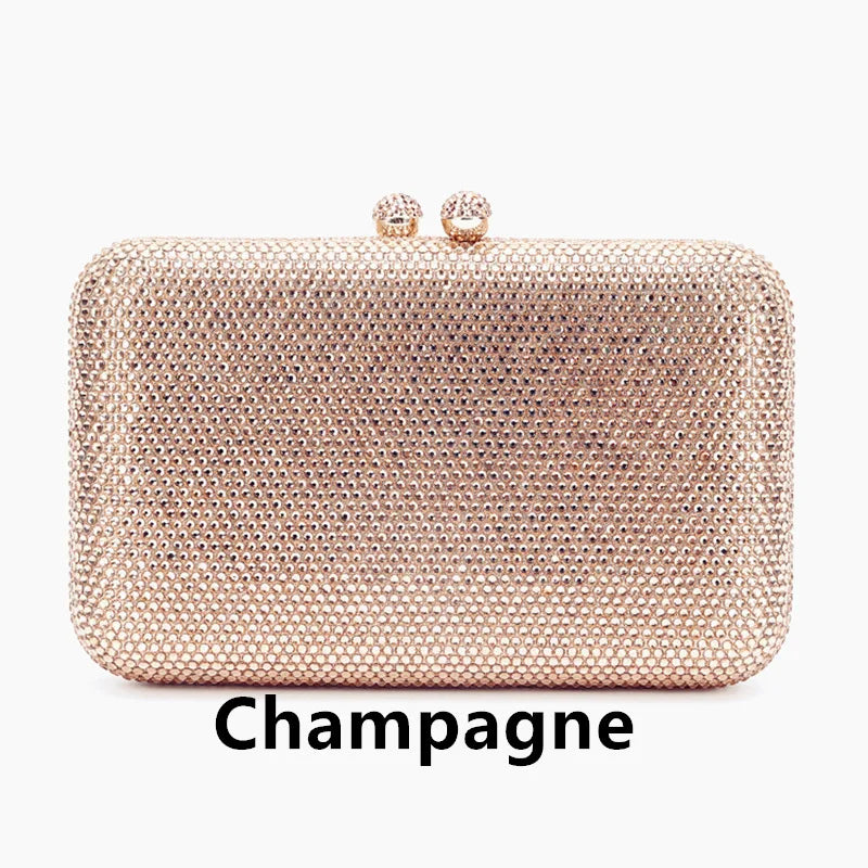 WHTUOHENG Crystal Evening Bag Black/Gold Evening Bag Women Diamond Clutches Bags Pink/Blue/Silver Rhinestone Clutch Formal Prom