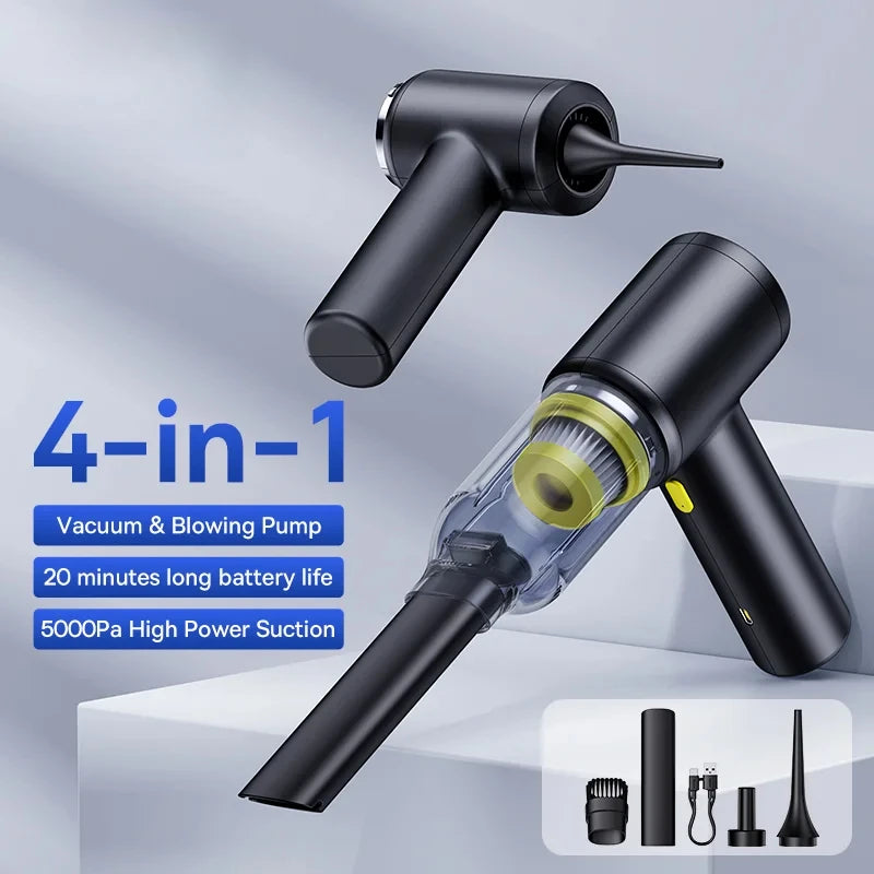 Car Vacuum Cleaner Wireless Air Dust Blower Gun for Car Powerful Portable Car Cleaning Appliance Cordless Vehicle Cleaner