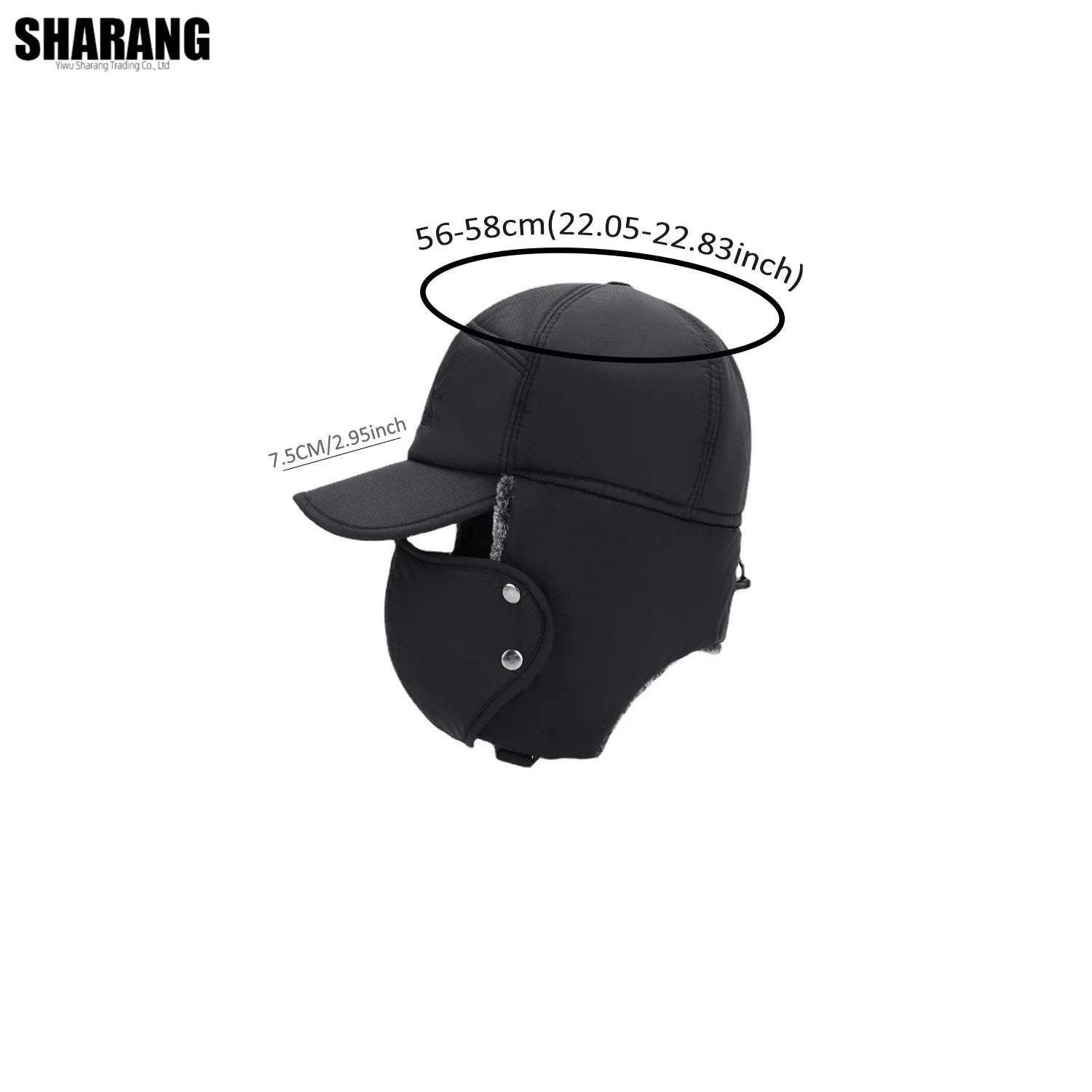 High Quality Windproof Winter Hats Winter Ski With Earflap Mask Warm Snow Cap Cotton Ear Protection Bomber Hats for Men Women