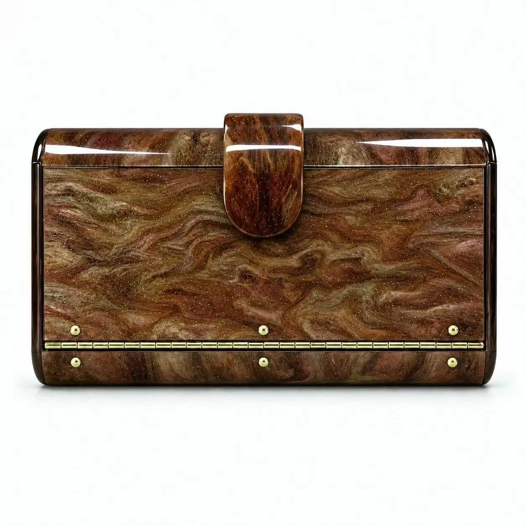 Women's new shoulder oblique span bag, special-shaped shell acrylic bag, fashionable wedding dinner clutch bag