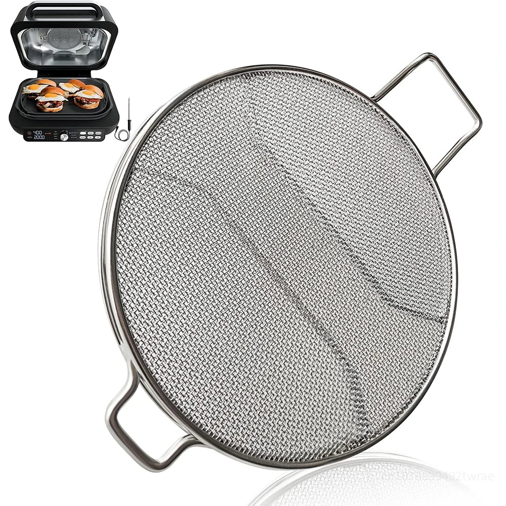 Stainless Steel Splatter Shield for Ninja Foodi IG651 Air Fryer Accessories for Ninja Foodi Smart XL Pro 7-in-1 Indoor Grill
