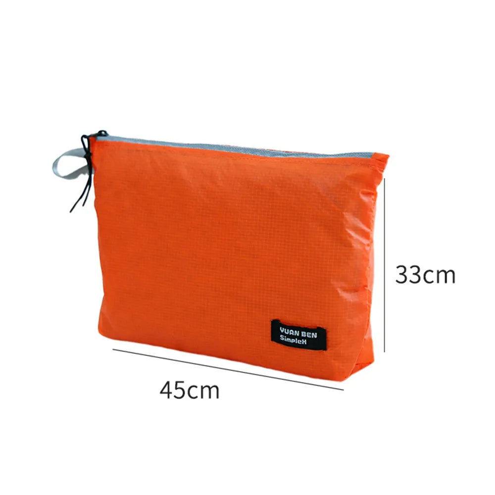 Silicone-coated Luggage Storage Bag Multifunctional Ultra-lightweight Clothing Sorting Bag Yellow Orange Waterproof