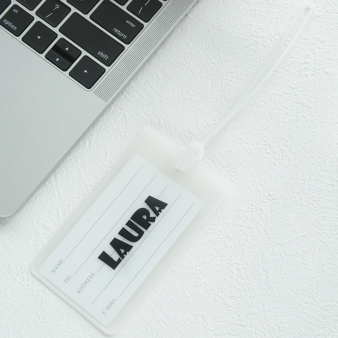 Custom Name Luggage Tag Personalized Name Fluorescent Pvc Luggage Tag Waterproof Transparent Suitcase Id Tag with Name Card
