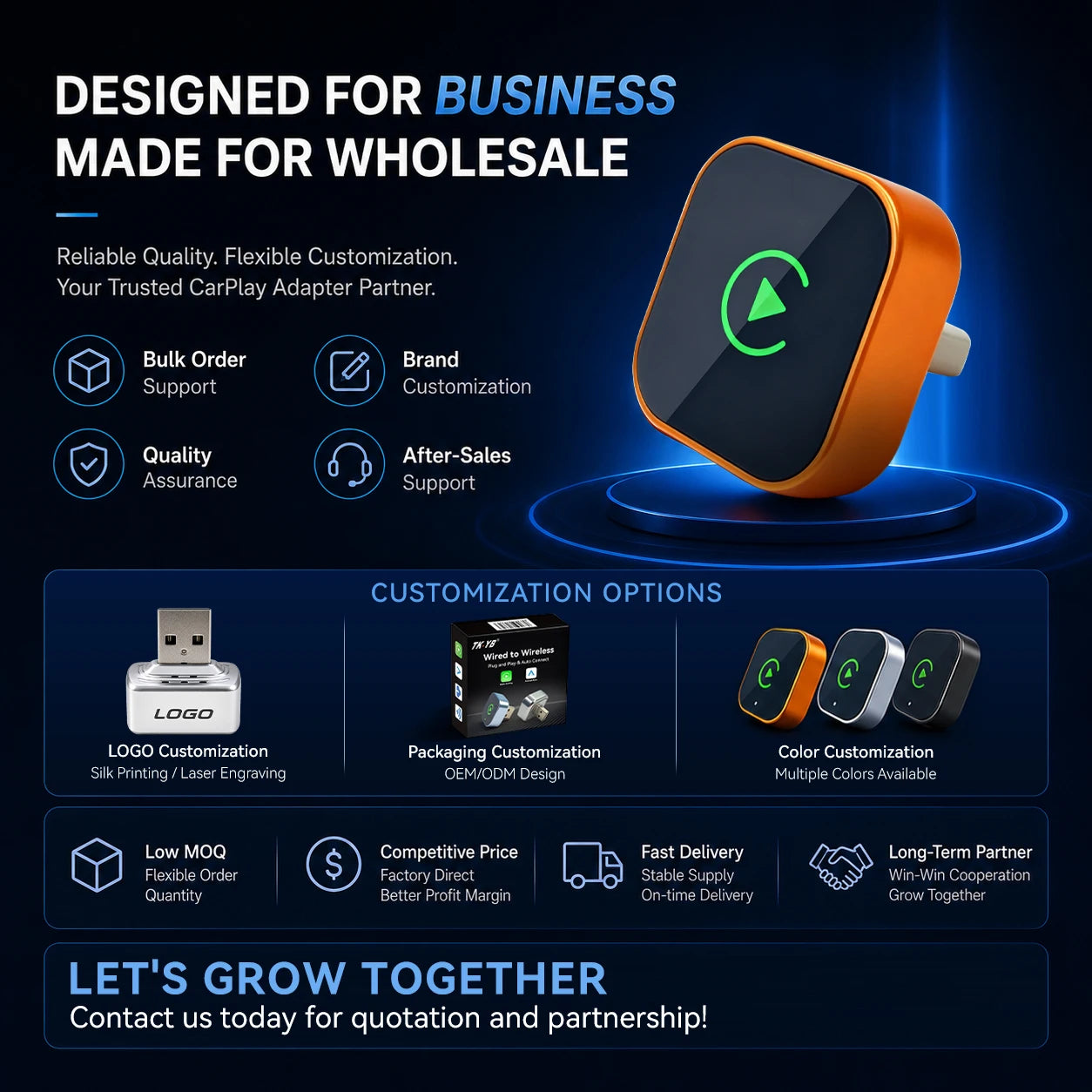 2026 New Style Mini Wireless Carplay Adapter Android Auto Dongle Smallest Portable Compact Vehicle Smart Box