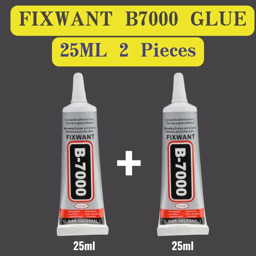 B-7000 T-7000 Clear & Black Glue 15/50/110ml, Fast Drying Waterproof Resin Adhesive for Phone Screen Repair, Jewelry Craft