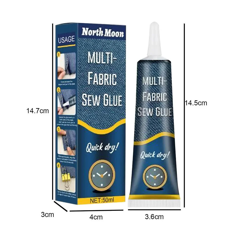 50ml Fabric Stitch Adhesive Quick Dry Fabric Patching Glue Versatile Fabric Repair Seam Adhesive Waterproof for Denim Repairing