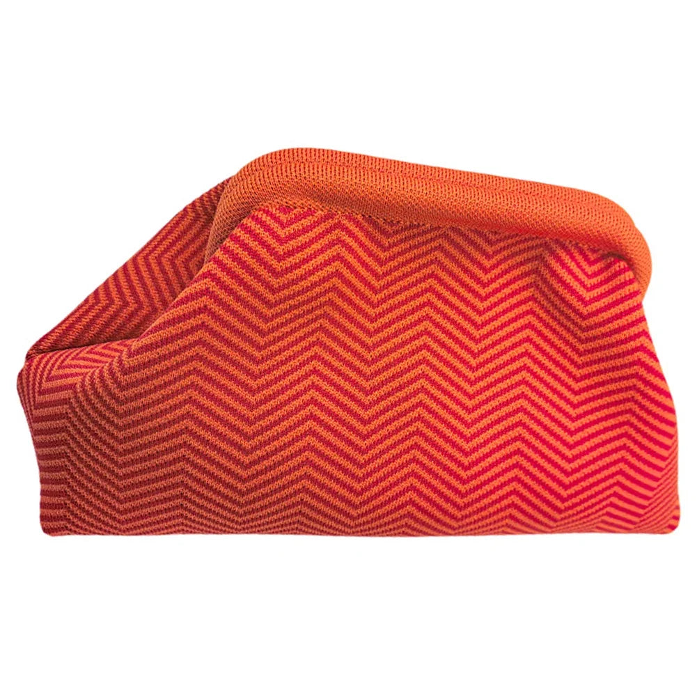 Summer Beach Clutch Bag for Women Woven Crochet Handbags Purses Knitting Dumpling Clutch Ruched Cute Cloud Casual Colorblock Bag