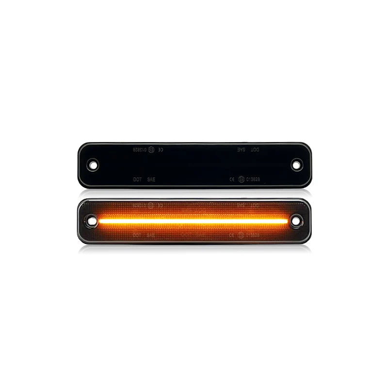 For Hummer H2 2003-2009 Clear & Smoked Lens LED Side Marker Lamp Amber Front Red Rear Side Fender Lights
