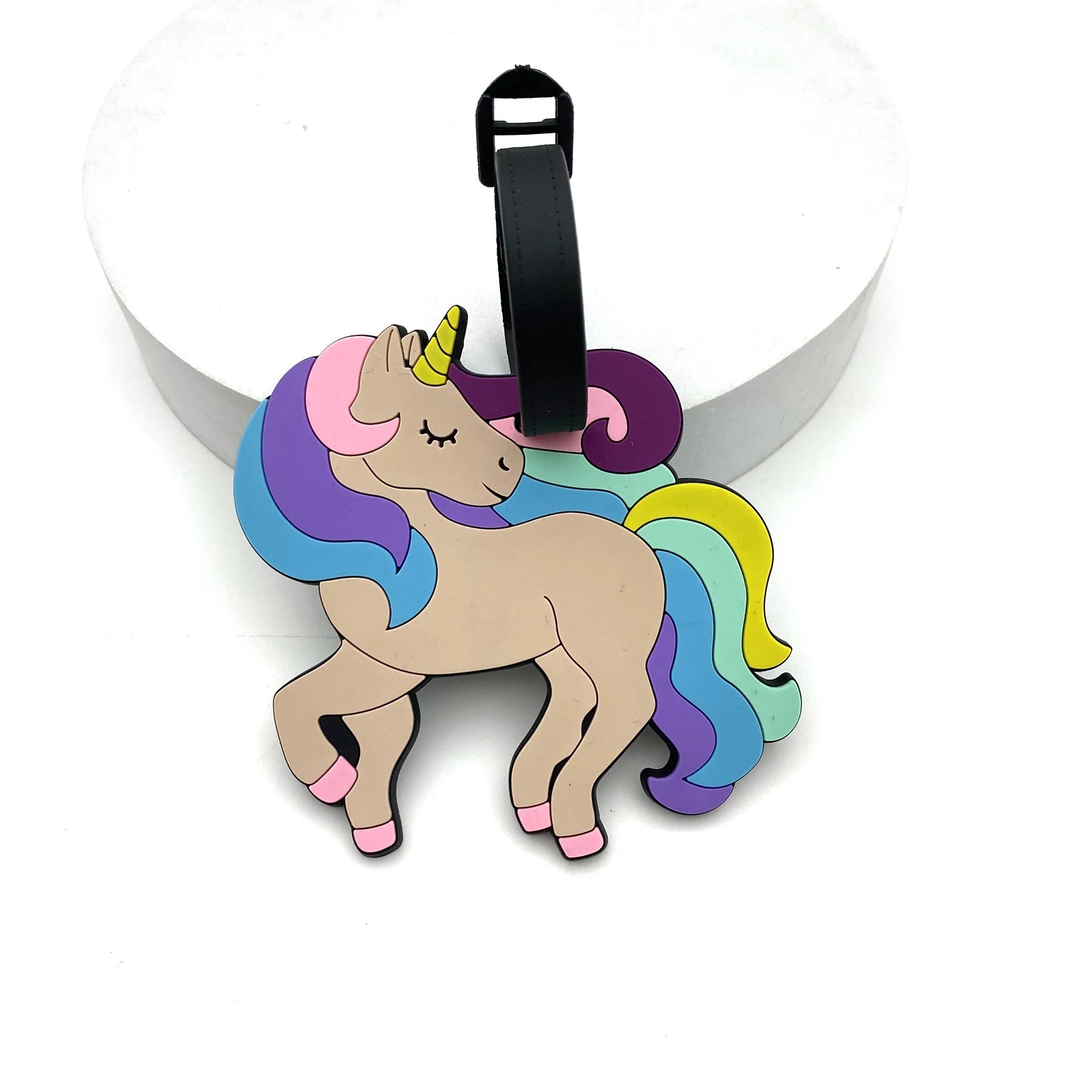 1pc/2pcs/3pcs Cute Unicorn Travel Accessories Creative Luggage Tag Silica Gel Suitcase Holder Baggage Boarding Tags  Label