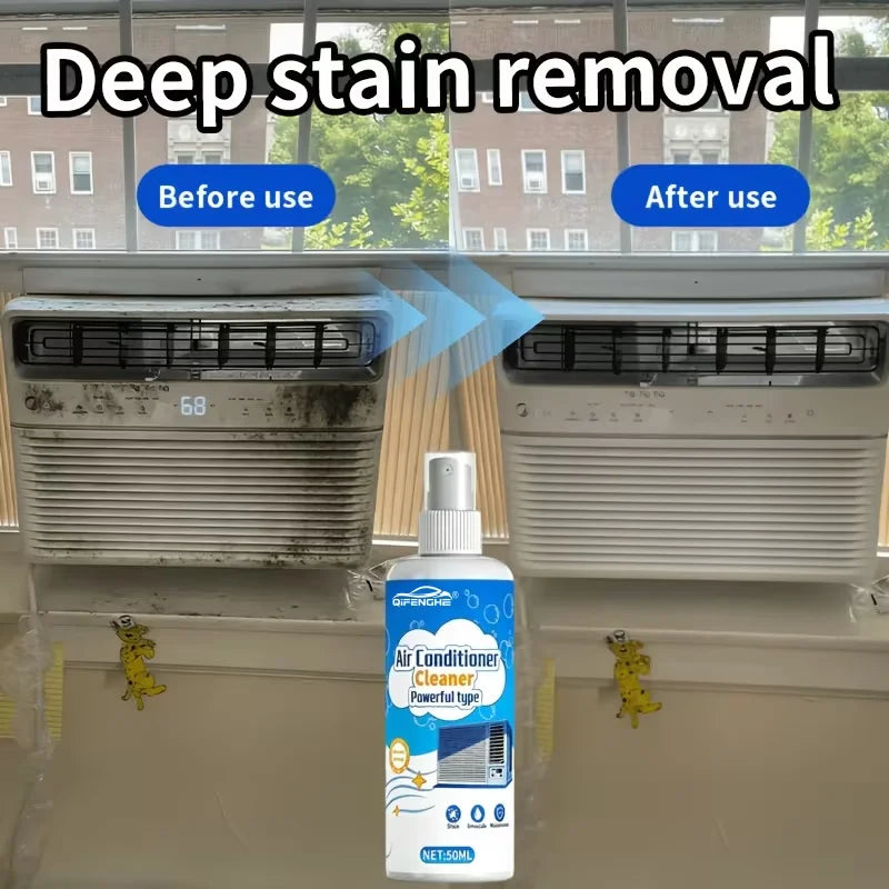 Air Conditioner Foam Cleaner 100ml, Deep Clean & Remove Odor, Stain & Limescale for Indoor & Outdoor AC Units
