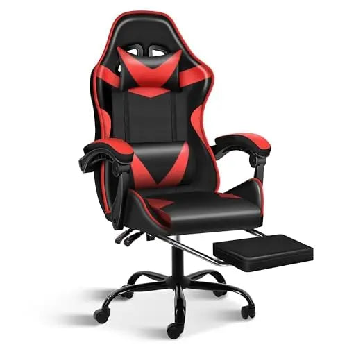 Gaming Chair, Ergonomic Computer Chair with Footrest and Lumbar Support, Height Adjustable Office Chair with 360°, Customized
