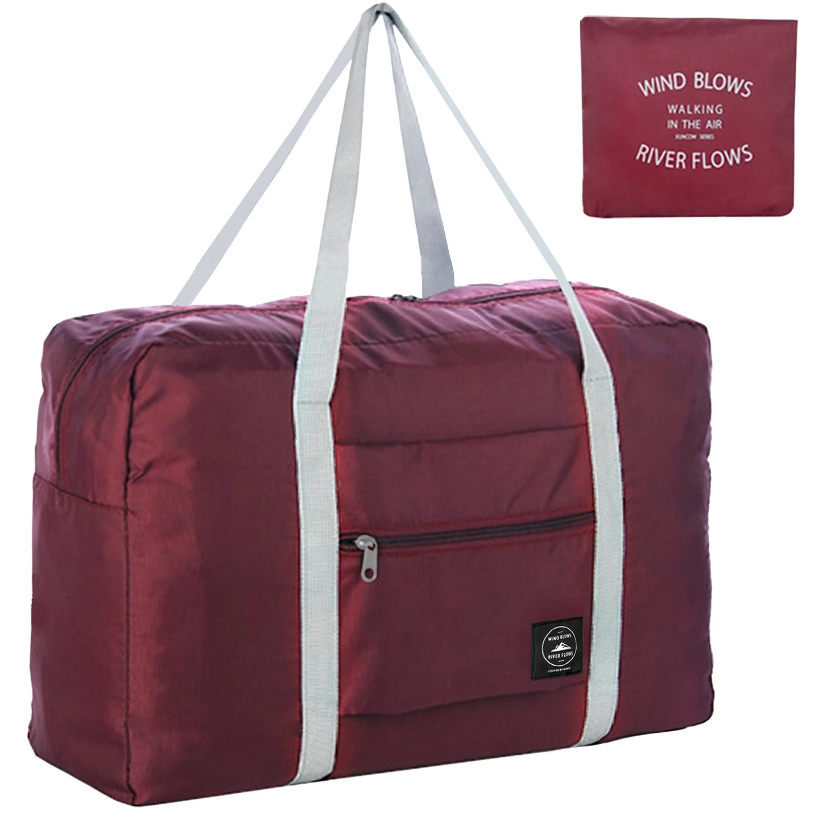 Travel Bag for Women Men Foldable Duffel Bag Carry on Luggage Tote  Sports Gym Bag Nylon Weekender Overnight Bag Hospital Bags