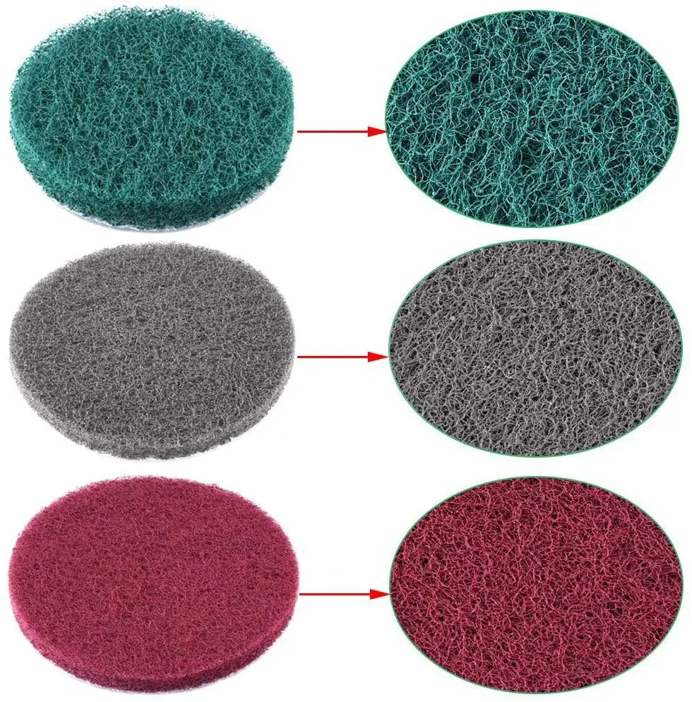 4/5 Inch Power Scouring Pads 26 Pcs Cleaning Brush Drill Kit for Kitchen Bathroom Auto Group Shower Tub Sanding Car Headlight