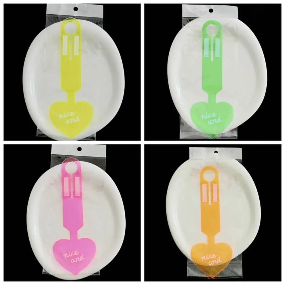 Colorful Love Shape Luggage Tag Anti Loss Boarding Pass Fluorescent Baggage Tag Airplane Suitcase Tag