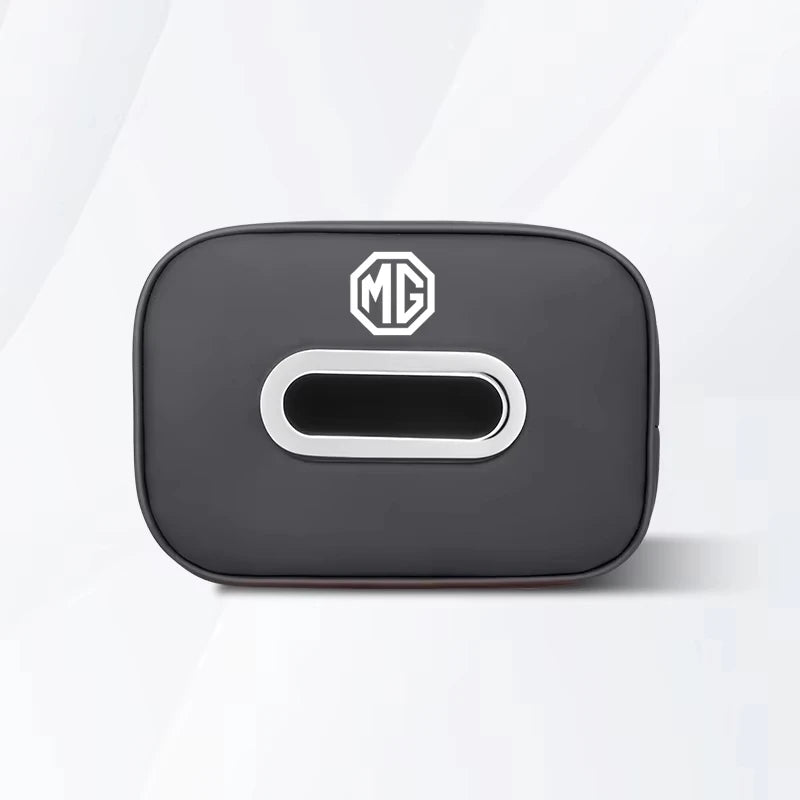 Leather Car Tissue Bag Back Seat Sun Visor Armrest Tissue Box Compatible MG ZS GS MG3 MG5 MG6 MG7 GT Cyberster