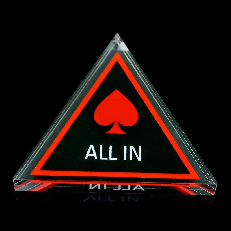 1 PCS Glass ALLIN Double-sided Texas Poker Chip Casino Accessories Entertainment Game Board Table Poker Club