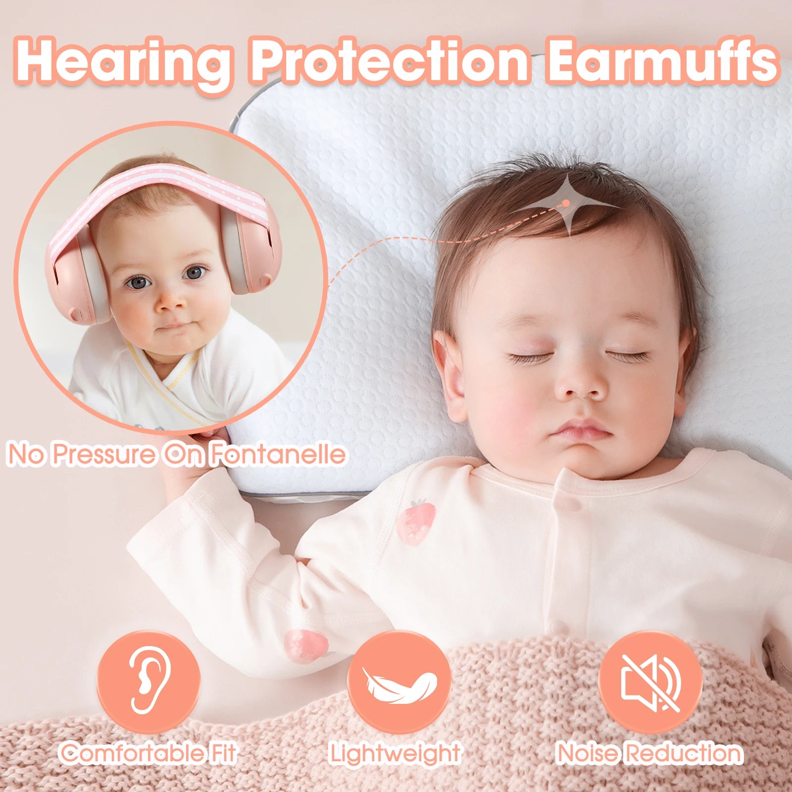 YHKEMA Baby Headphones for Noise - Baby Ear Protection for Babies and Toddlers up to 36 Months