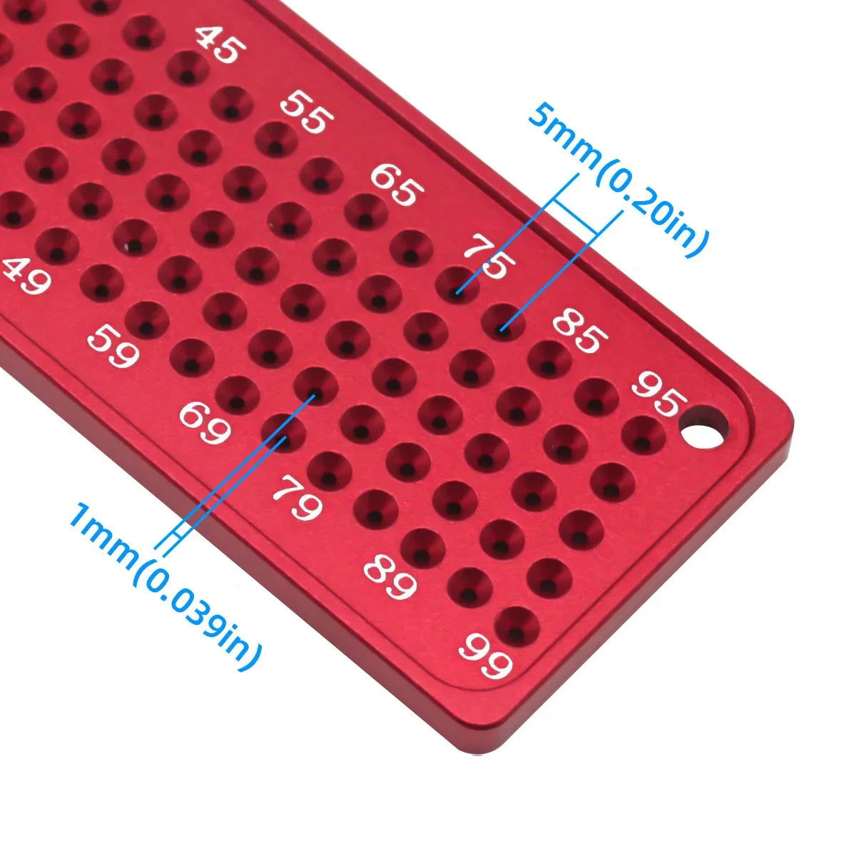 Woodworking Scribe Metric Inch T-Square Scribing Aluminum Alloy Pocket Ruler Hole Marking Gauge T-type Line Drawing DIY Tools