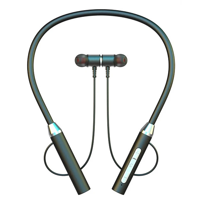 Neck Wireless Bluetooth Earphones TWS 9D Stereo Surround Headphone Magnetic Sport Neckband Headset Neck-hanging Earbuds with Mic