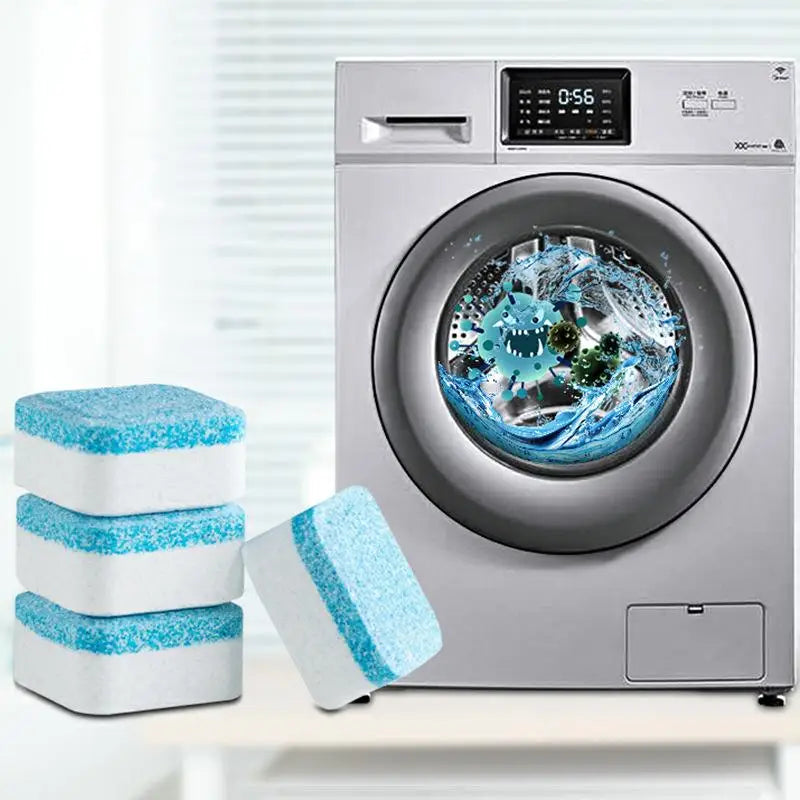 Washing Machine Cleaning Tablets 12PCS Strong Deodorizing Effect Works for Any Washer Brand or Model