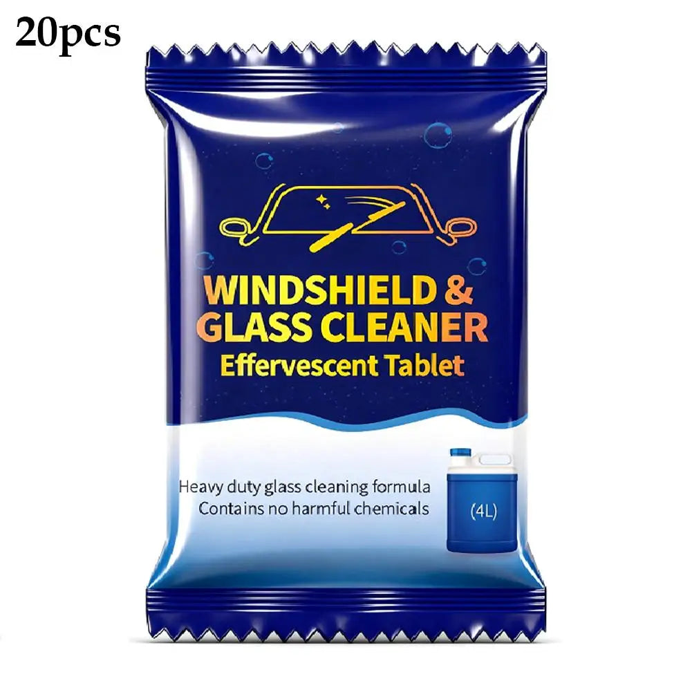 Automotive Glass Water Effervescent Sheet Solid Concentrate Wiper Clean Sheet Windshield Cleaner Effervescent Tablets 20/50/100p