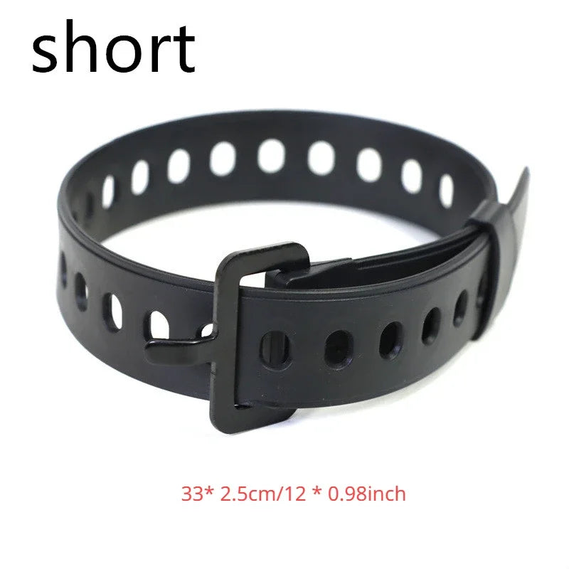 Durable Rubber Cargo Tie Down Travel Tied Belt Luggage Lash Belt Strap Camping Hiking Cargo Storage Belt Buckle Camping Gear
