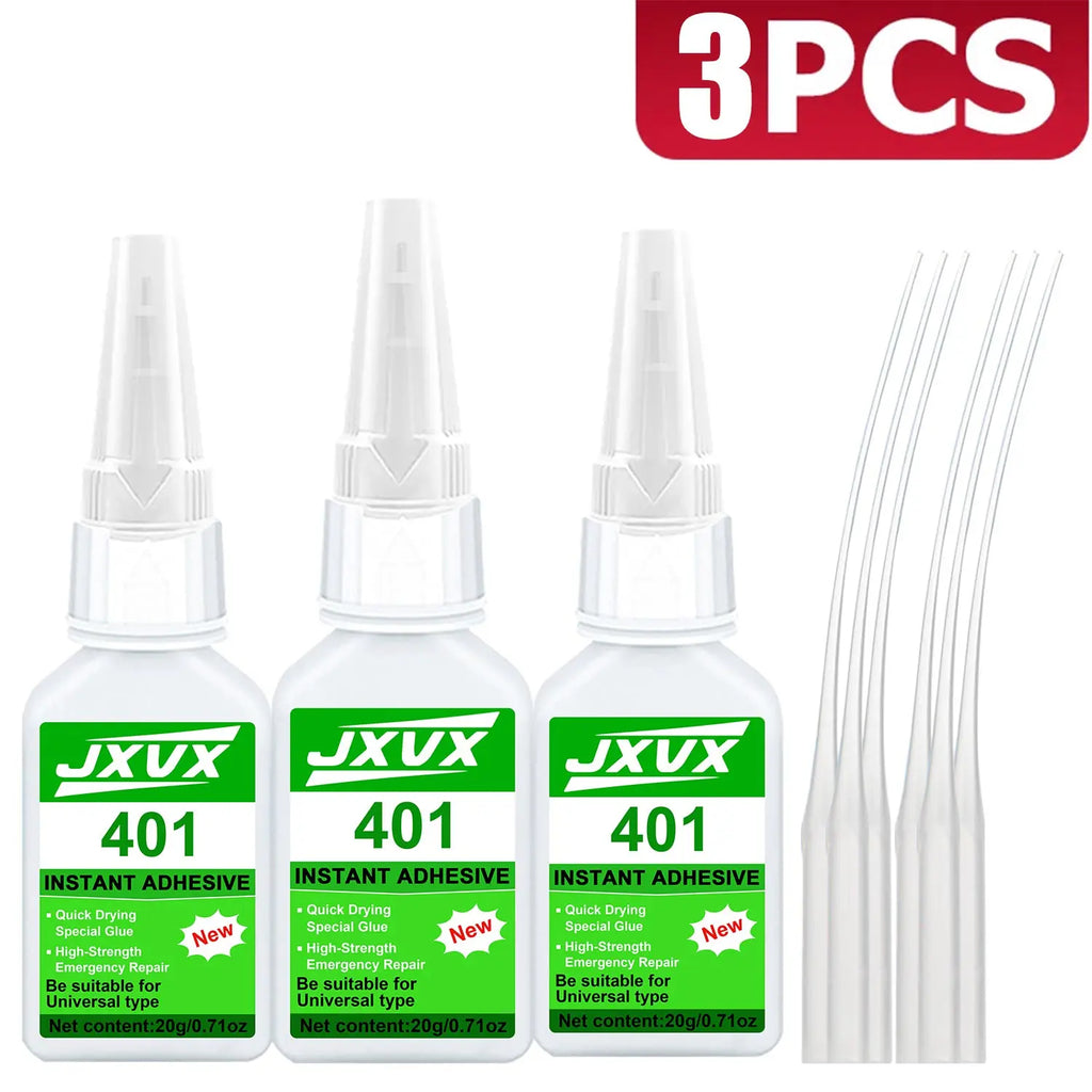 8pcs 401 Super Strong Instant Glue Universal Glue Powerful Instant Glue for Resin, ceramics, Metal and glass Quick Dry 0.7oz