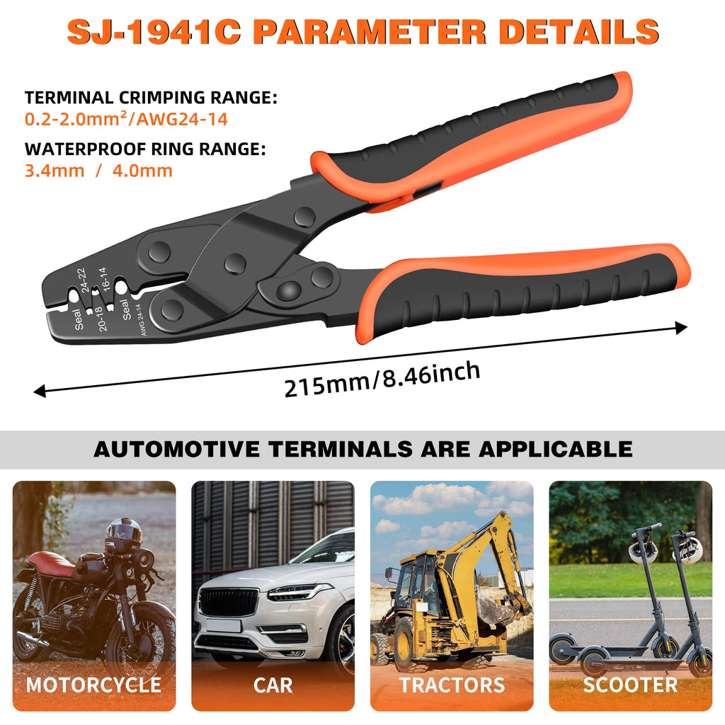 Sj-1941c Weather Pack Crimper Tools For Delphi Aptiv Packard Weather Pack Terminals Metri-pack Connectors For Sealed Terminals
