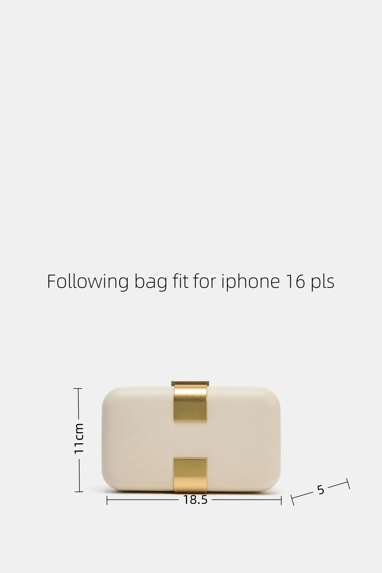 Cream White Clutch Purse for Women - Hard Shell Evening Bag with Gold Metal Clasp, Elegant Box Handbag for Wedding, Prom, Cockta