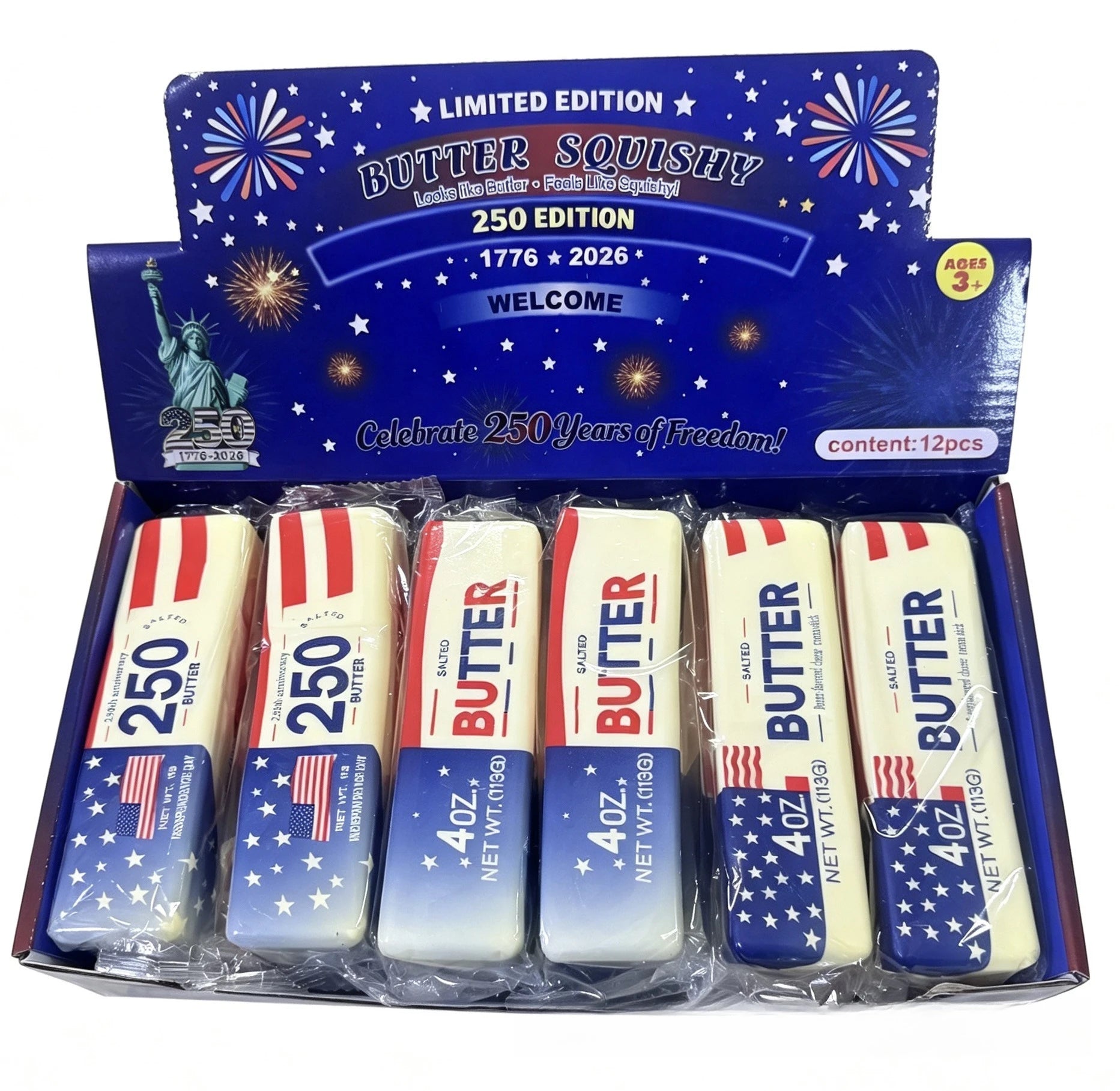 1/6/12pcs Soft Slow Rebound Butter Stick Realistic Silicone Squeeze Stress Relief Gadget Funny Anti-Anxiety ﻿Squeeze Party Gift