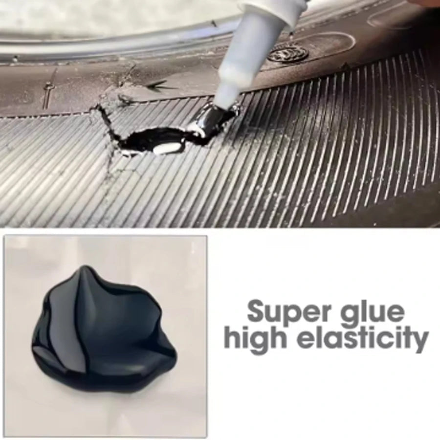 480 Black Super Glue,Quick-Drying Black CA Adhesive Rubber Metal Strong Liquid Glue, Emergency Repair Adhesive, Rubber Glue