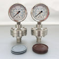 SS304 Stainless Steel DN50 M20*1.5 Diaphragm Pressure Gauge Liquid Application Membrane Manometer Gauge