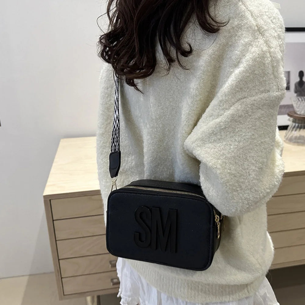 2026 Trendy Women's Bags: Casual, Versatile, Unique and Fashionable Bags, Small-Sized with Diverse Letters and Wide Shoulder Str