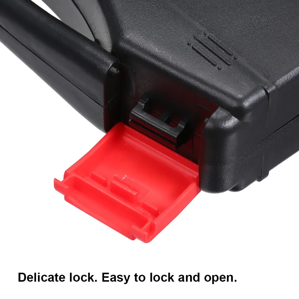 Plastic Multi-Function Tool Box Large Capacity Portable Hardware Storage Box Waterproof Black Protective Case Home Repair