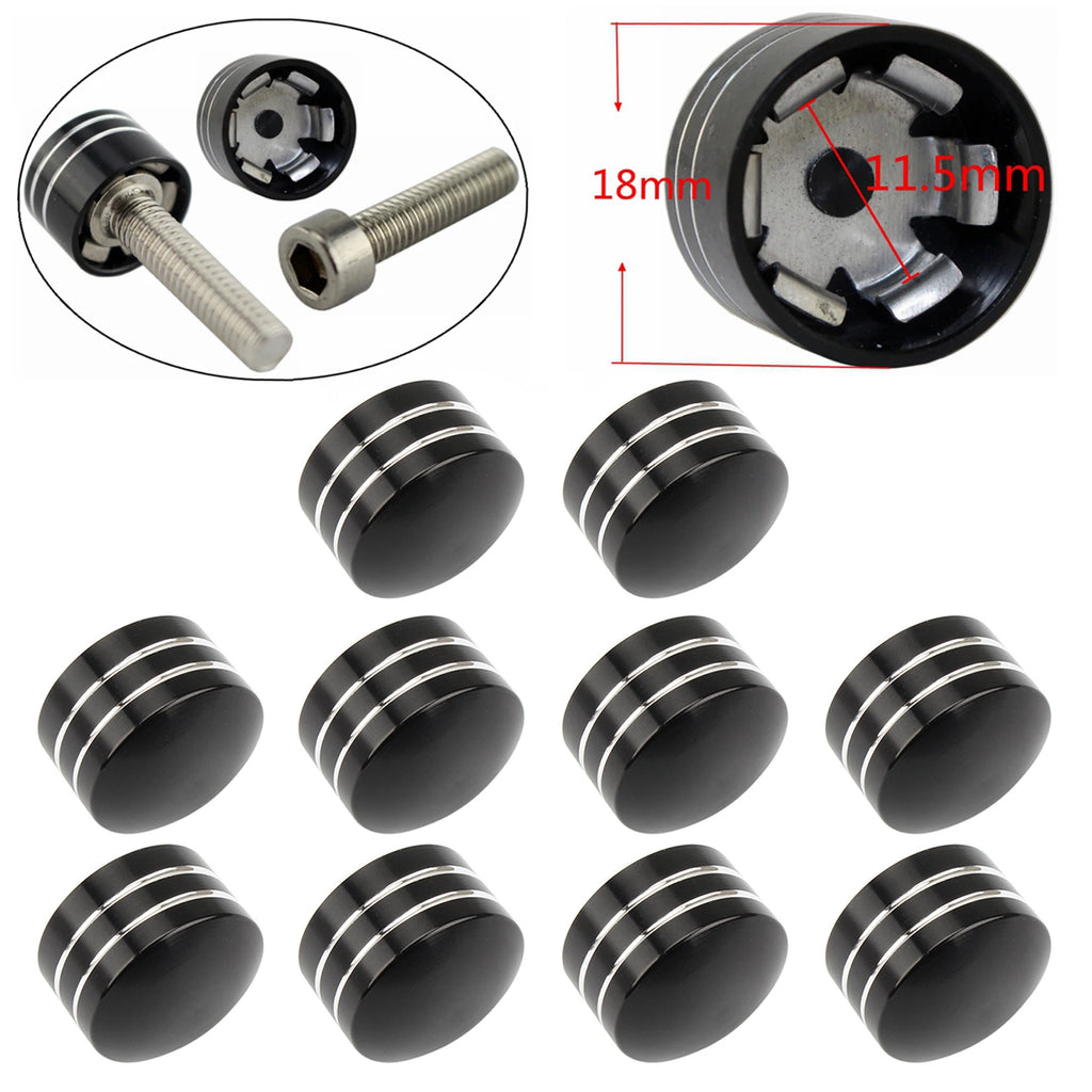 Motorcycle Engine Head Bolts Screw Toppers Cover Caps Nuts CNC Aluminum For Harley Touring Dyna Sportster Softail Twin Cam