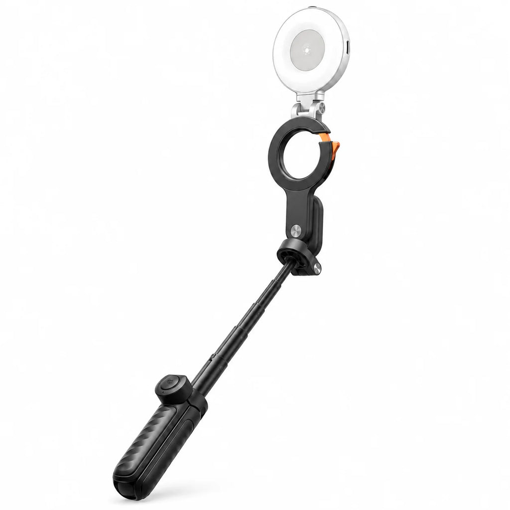 TELESIN Mini Magnetic Carabiner Wireless Shooting Aid Remote Control Hand Grip Phone Holder Selfie Stick Tripod for Smart Phone