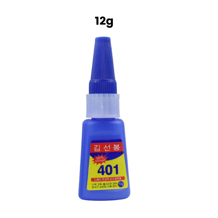 12g / 20g  Strong Transparent 401 Glue Soft Shoes Repair Metal Plastic Accessories Multi-Functional Adhesive