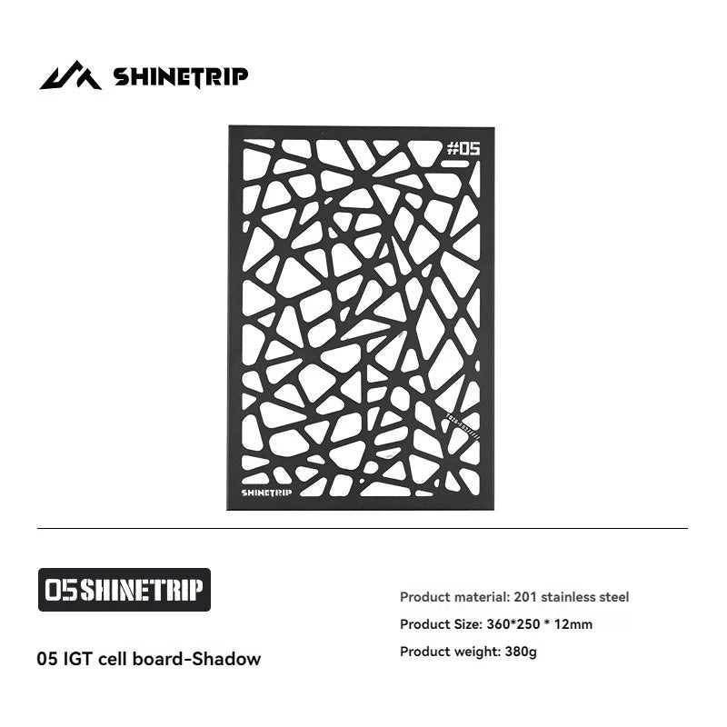ShineTrip Stainless Steel IGT Modular Insert Panel—DIY Tactical-Style Expansion With Ambient Appeal