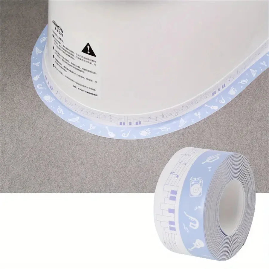 Self Adhesive Caulking Tape for Toilet Base Sealer, Kitchen, Bathroom, Sink,Shower,Bathtub Edge Protector,PVC Caulk Strip Decor