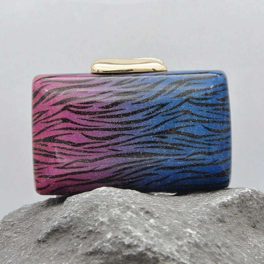 Acrylic clutch bag women designer evening party box purse 2025 new pink green white color handbag wholsale