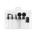 PET Simple Travel Refillable Bottle Set Shampoo Shower Gel Toner Lotion Serum Cream Box Jar Empty Container